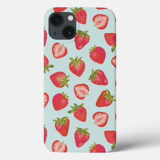Coque iphone de fraise à la menthe (Verso)