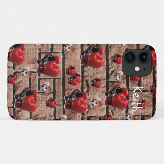 Coque iphone de gants de boxe (Dos (Horizontal))