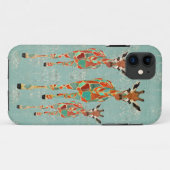 Coque iphone de girafes Azure & Amber (Dos (Horizontal))