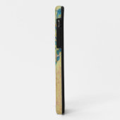 coque iphone de girafes turquoises (Dos/Gauche)