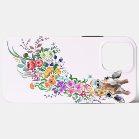 Coque iphone de Giraffe Fleurs (Verso (horizontal))