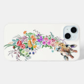 Coque iphone de Giraffe Fleurs (Verso (horizontal))