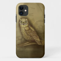Coque iphone de hibou de Steampunk