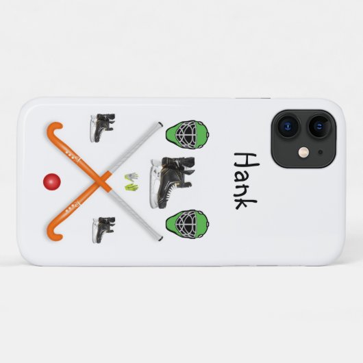 Coque iphone de hockey (Dos (Horizontal))