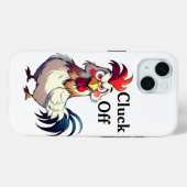 Coque iphone de jeu de coq personnalisé, Cluck Off (Verso (horizontal))