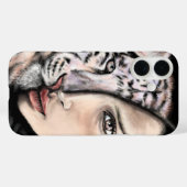 Coque iphone de la dame Tiger (Verso (horizontal))