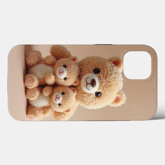 Coque iphone de la famille de l'ours (Verso (horizontal))