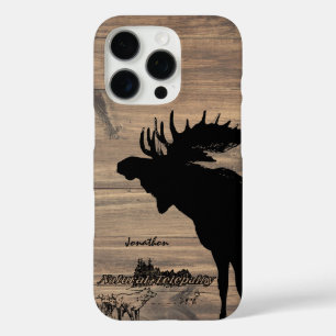 coque iphone de la faune vintage de l'orignal et d