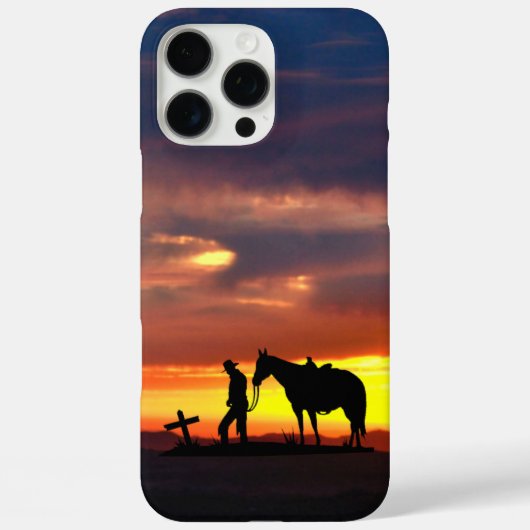 Coque iphone de la prière de cowboy (Verso)