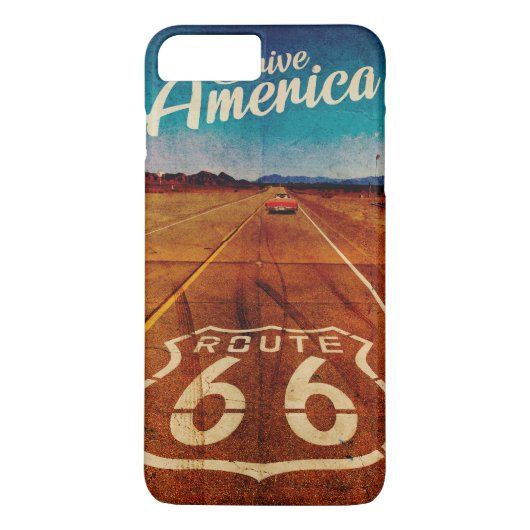 coque iphone de la route Vintage 66 (Dos)