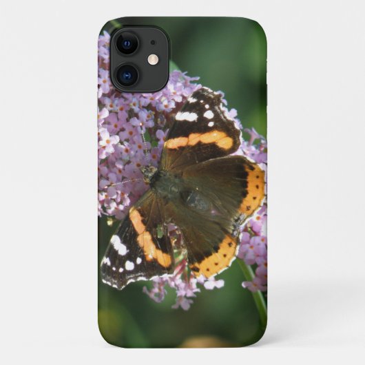Coque iphone de l'amiral rouge papillon et bouddle (Dos)