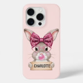 Coque iphone de lapin floral personnalisé (Verso)