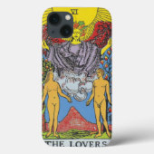 Coque iphone de lecture de Tarot Card Lovers (Verso)