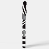 Coque iphone de l'étoile d'illusion d'optique noir (Verso / Droite)