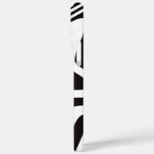 Coque iphone de l'étoile d'illusion d'optique noir (Verso / Gauche)