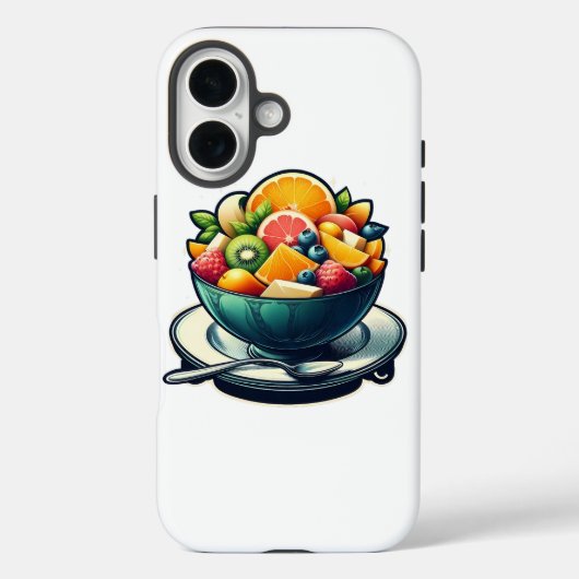 Coque iphone de l'illustration du bol de fruits vi (Verso)