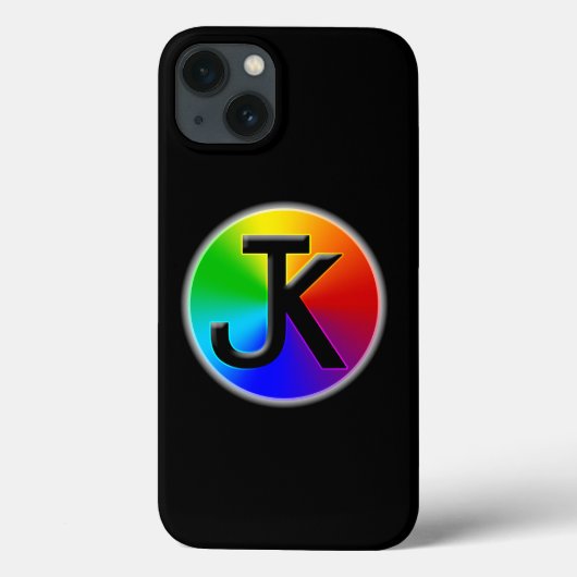 Coque iphone de logo JK (noir) (Verso)