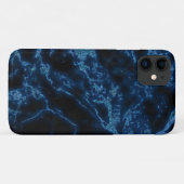 Coque iphone de marbre bleu (Dos (Horizontal))