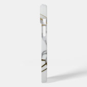 Coque iphone de marbre et d'or personnalisé (Verso / Gauche)