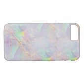 Coque iphone de marbre iridescent de pierre de (Dos (Horizontal))
