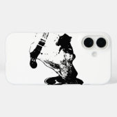Coque iphone de mélange de Terrier à boisson monoc (Verso (horizontal))