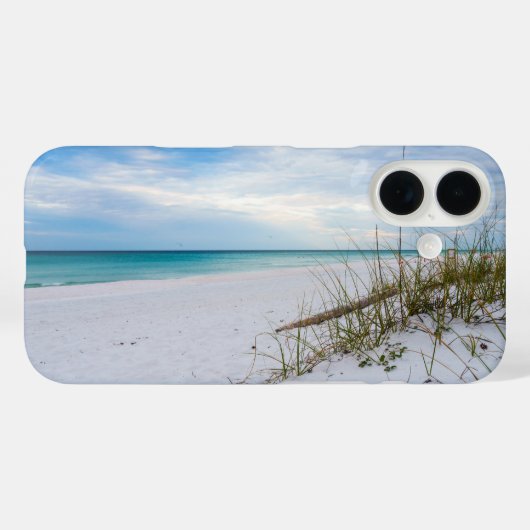 Coque iphone De Mer Et De Plage De Sable Blanc (Verso (horizontal))