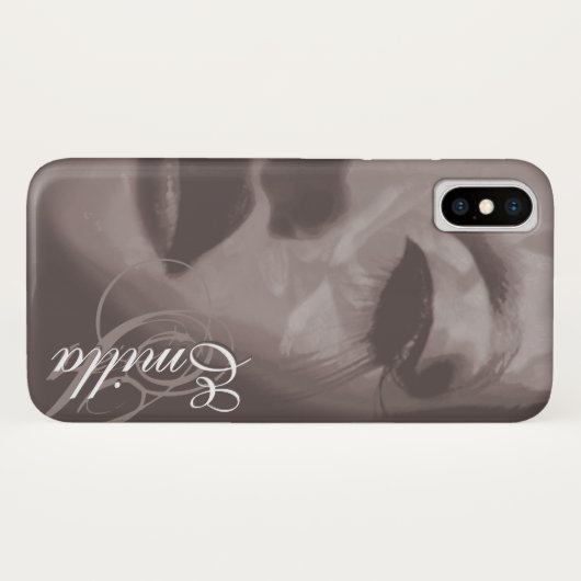 Coque iphone de mode monochrome peint (Dos (Horizontal))