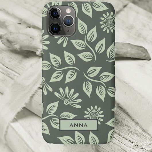 Coque iphone de modèle floral personnalisé