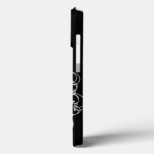 Coque iphone de monogramme (Verso / Gauche)