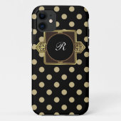 Coque iphone de monogramme (Dos)