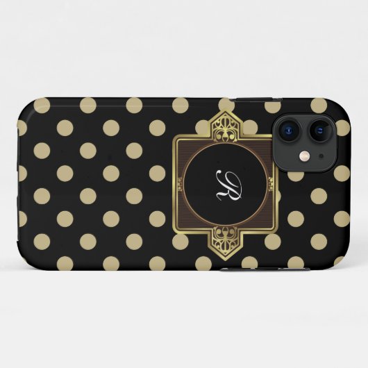 Coque iphone de monogramme (Dos (Horizontal))
