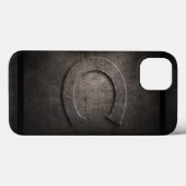 Coque iphone de monogramme C en métal noir (Verso (horizontal))