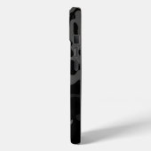 Coque iphone de monogramme de Camouflage noir (Verso / Gauche)