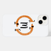 Coque iphone de monogramme de chien de saucisse Da (Verso (horizontal))
