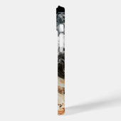 Coque iphone de monogramme de fumée (Verso / Gauche)