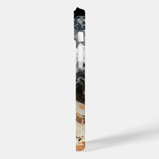 Coque iphone de monogramme de fumée (Verso / Gauche)