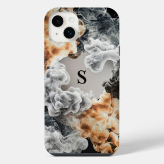 Coque iphone de monogramme de fumée