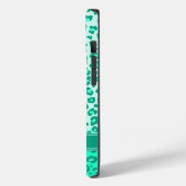 Coque iphone de monogramme de menthe poster de ani (Verso / Gauche)