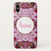 Coque iphone de monogramme de rêve floral (Dos)