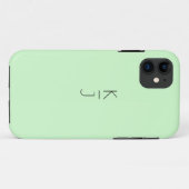 Coque iphone de monogramme éditable Candy Green (Dos (Horizontal))