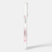 Coque iphone de monogramme floral personnalisé (Verso / Droite)