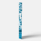 Coque iphone de monogramme poster de animal léopar (Verso / Droite)