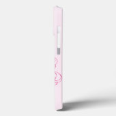 Coque iphone de monogramme rose (Verso / Gauche)
