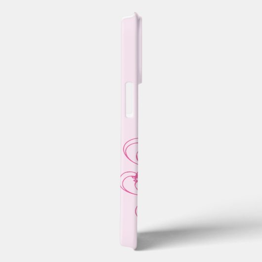 Coque iphone de monogramme rose (Verso / Droite)