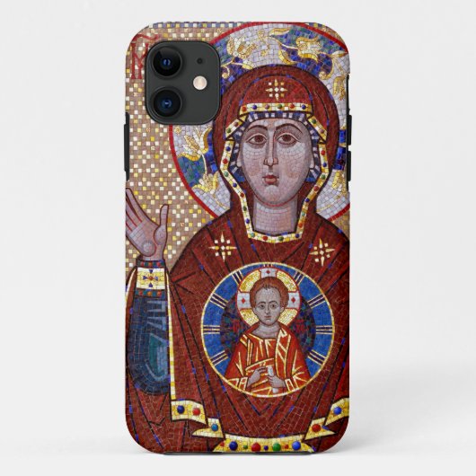 Coque iphone de mosaïque d'icône (Dos)