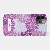 Coque iphone de Motif de fleurs violettes personna (Dos (Horizontal))