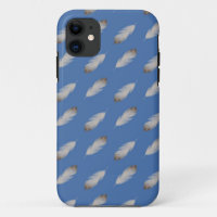 Coque iphone de motif de plume blanche