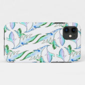 Coque iphone de motif d'Ikat d'aquarelle (Dos (Horizontal))