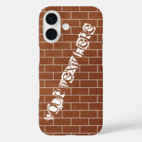 Coque iphone de mur de briques avec texte personna