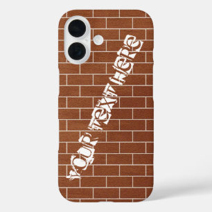 Coque iphone de mur de briques avec texte personna